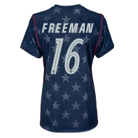 Camiseta Estados Unidos Alex Freeman #16 Segunda Equipación Replica Mundial 2026 para mujer mangas cortas